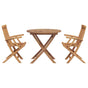 Garden Dining Set 3 pcs Brown Solid teak wood
