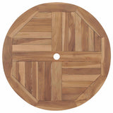 Garden Dining Set 3 pcs Brown Solid teak wood - Top-Down View