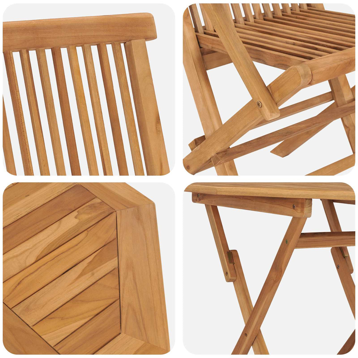 Garden Dining Set 3 pcs Brown Solid Acacia Wood