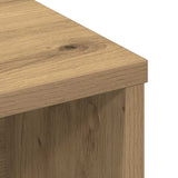 Headboard Cabinet with Shelf Artisan oak Engineered wood - Low Angle