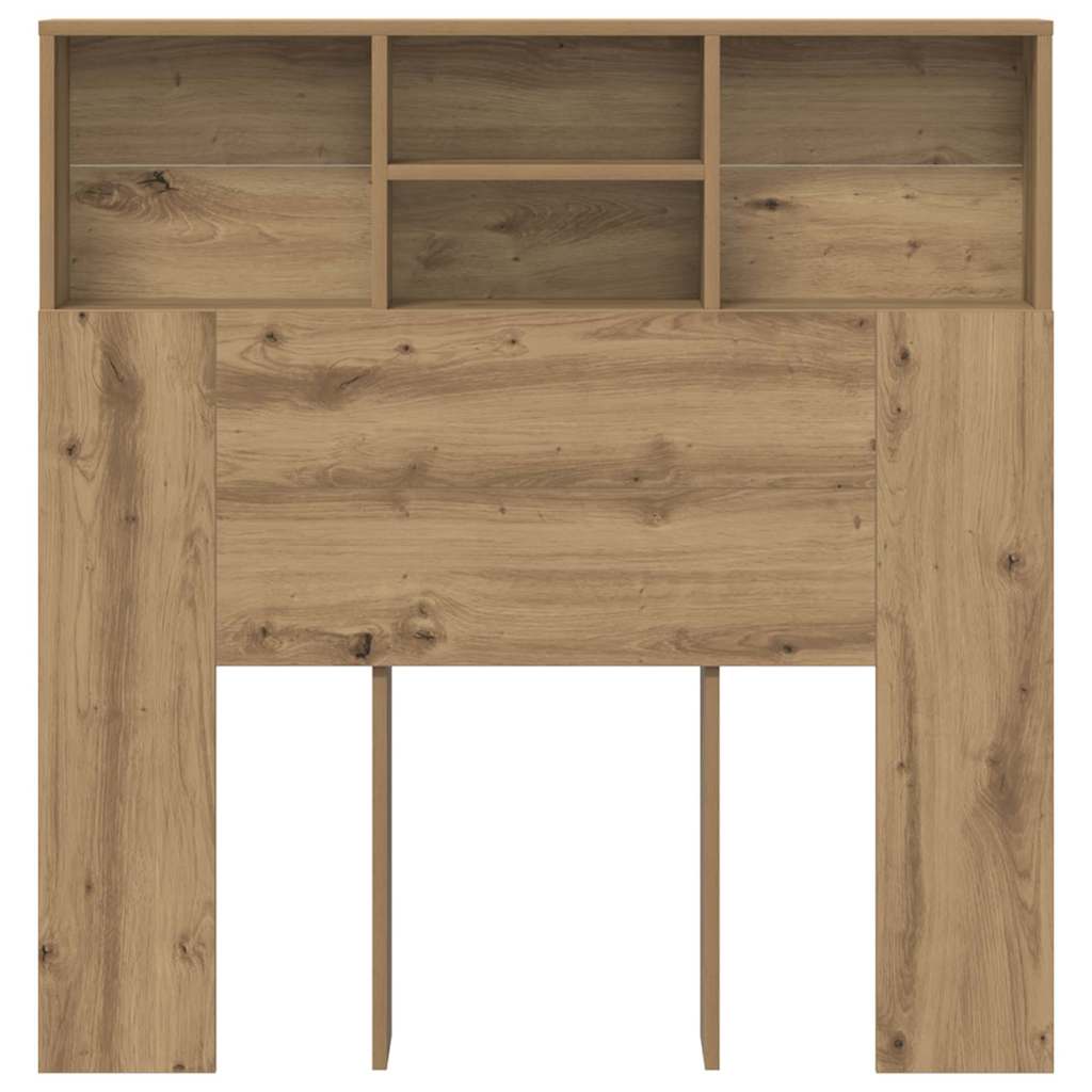 Headboard Cabinet with Shelf Artisan oak Engineered wood