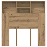 Headboard Cabinet Artisan Oak Engineered Wood - 45-Degree Angle