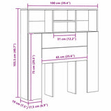 Headboard Cabinet with Shelf Artisan oak Engineered wood - Extra Image