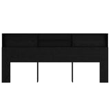 Headboard Cabinet Black oak 220 x 19 x 101.5 cm Engineered Wood - 45-Degree Angle