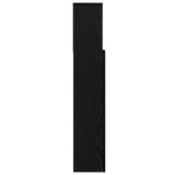 Headboard Cabinet Black Oak 220 x 19 x 101,5 cm Engineered Wood
