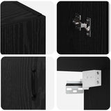 Hanging Wall Cabinet Black 69.5 x 34 x 90 cm Engineered wood - Extra Image