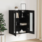 Storage Cabinet Wall-mounted Black Oak 69,5 x 34 x 90 cm