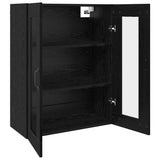 Hanging Wall Cabinet Black 69.5 x 34 x 90 cm Engineered wood - 45-Degree Angle