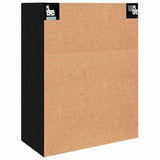 Hanging Wall Cabinet Black 69.5 x 34 x 90 cm Engineered wood - Low Angle