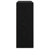 Hanging Wall Cabinet Black 69.5 x 34 x 90 cm Engineered wood - Close-Up Angle