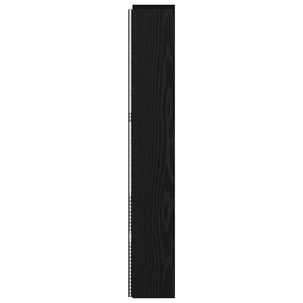 Headboard Cabinet with Shelf Black oak Engineered wood