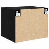 Wall Cabinet Black oak 50 x 42.5 x 40 cm Engineered wood - Close-Up Angle