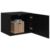 Wall Cabinet Black oak 50 x 42.5 x 40 cm Engineered wood - Side View