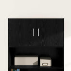 Wall Cabinet Black oak 80 x 42.5 x 40 cm Engineered Wood