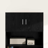 Wall Cabinet Black oak 80 x 42.5 x 40 cm Engineered wood - Top-Down View