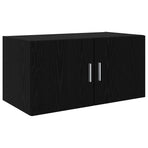 Wall Cabinet Black oak 80 x 42.5 x 40 cm Engineered Wood