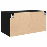 Wall Cabinet Black oak 80 x 42.5 x 40 cm Engineered wood - Low Angle