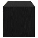 Wall Cabinet Black oak 80 x 42.5 x 40 cm Engineered wood - Close-Up Angle