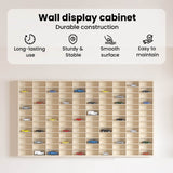 Wall Display Case Beige 98 x 4,5 x 55 cm Engineered Wood - Low Angle