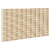 Wall Display Case Beige 98 x 4,5 x 55 cm Engineered Wood - Front View