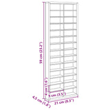 Wall Display Case Beige 21 x 4,5 x 59 cm Engineered Wood