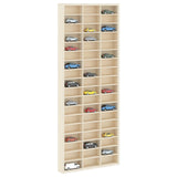 Wall Display Case Beige 30 x 4,5 x 75 cm Engineered Wood - Front View