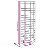 Wall Display Case Beige 30 x 4,5 x 75 cm Engineered Wood - Close-Up Angle