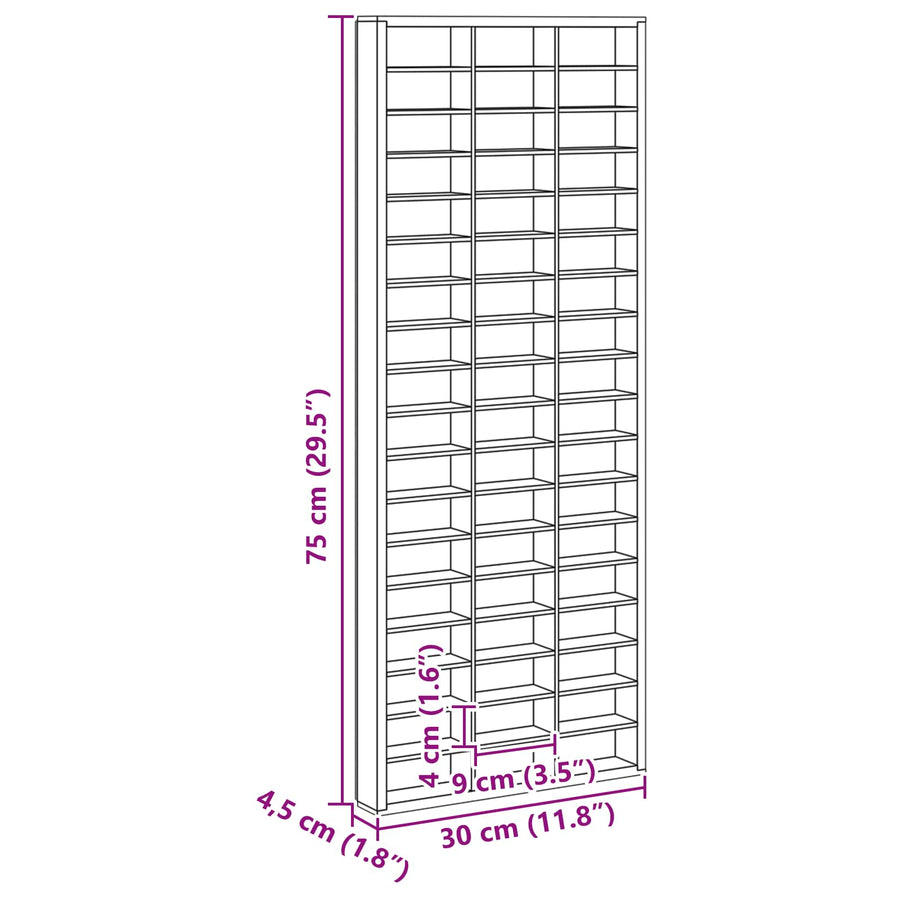 Wall Display Case Wall-Mounted Beige 30 x 4,5 x 75 cm
