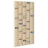 Wall Display Case Beige 50 x 4,5 x 96 cm Engineered Wood - Front View