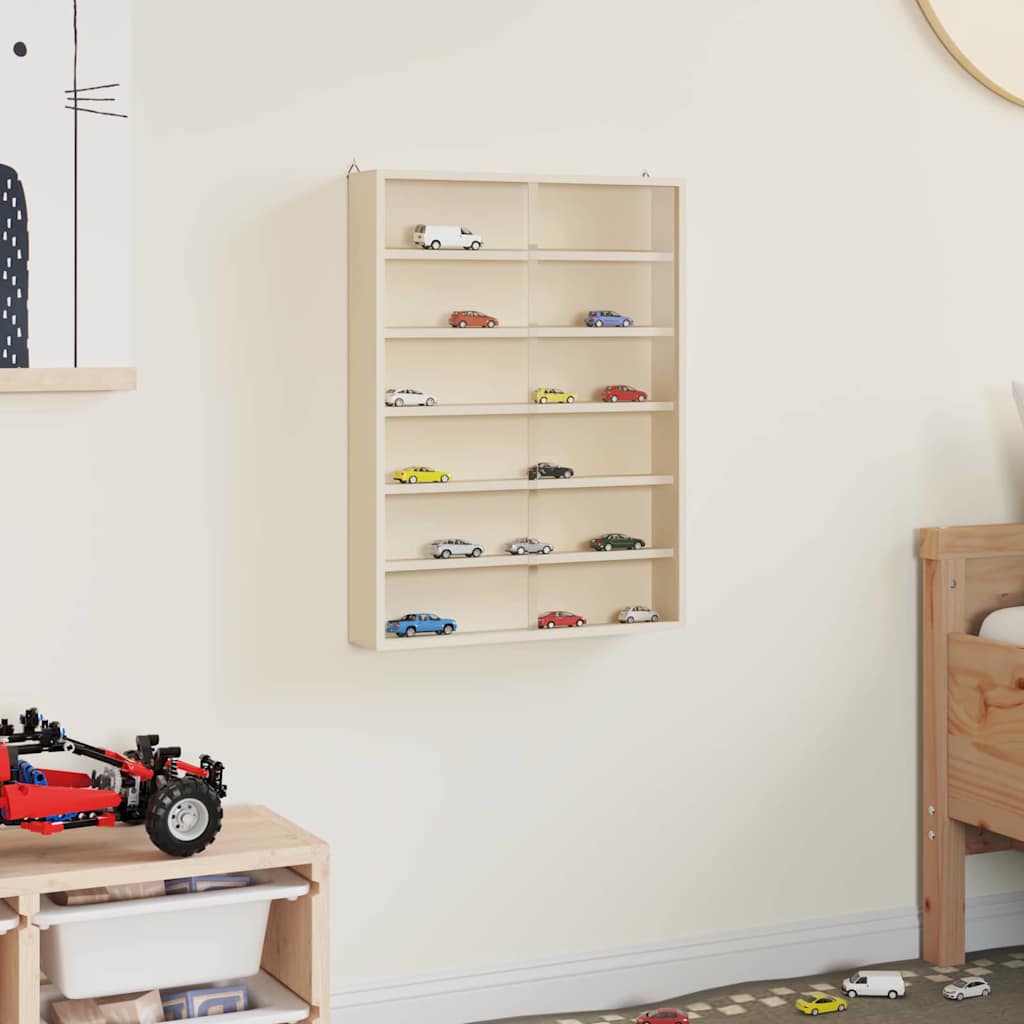Wall Display Case with Shelf Beige 40 x 8,5 x 54 cm Plywood