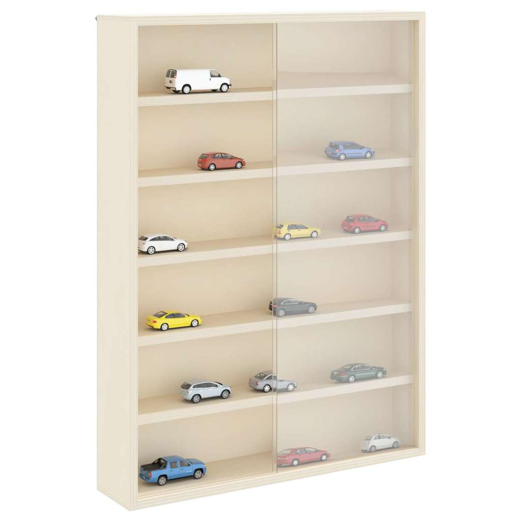 Wooden Collector's Display Case Brown 40 x 8,5 x 54 cm Plywood