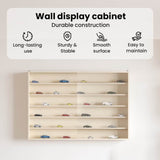 Wall Display Case with Shelf Beige 80 x 8,5 x 54 cm Plywood - Low Angle