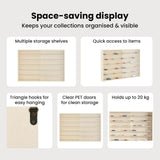 Wall Display Case with Shelf Beige 80 x 8,5 x 54 cm Plywood - Extra Image