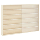 Wall Display Case with Shelf Beige 80 x 8,5 x 54 cm Plywood
