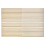 Wall Display Case with Shelf Beige 80 x 8,5 x 54 cm Plywood - 45-Degree Angle