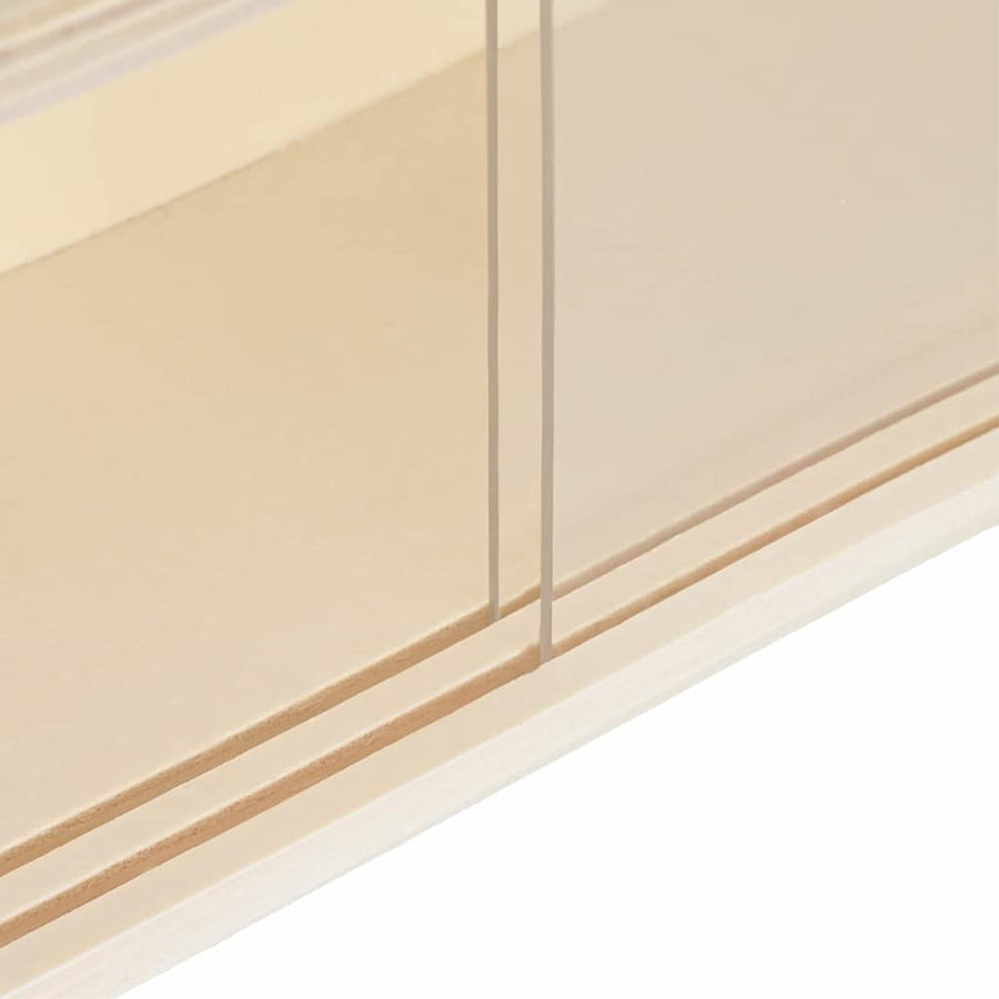 Wall Display Case with Shelf Beige 100 x 8,5 x 54 cm Plywood