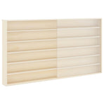 Wall Display Case with Shelf Beige 100 x 8,5 x 54 cm Plywood