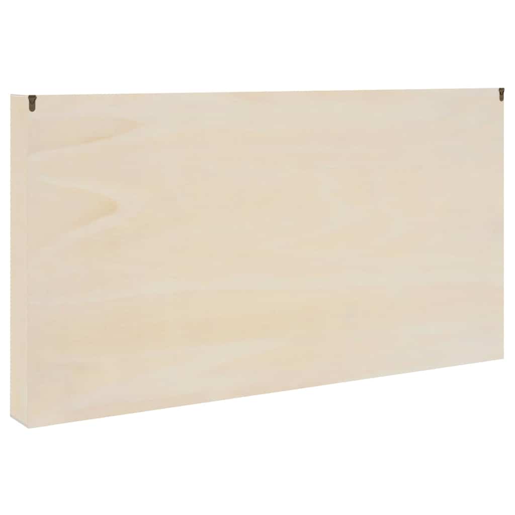 Wall Display Case with Shelf Beige 100 x 8,5 x 54 cm Plywood