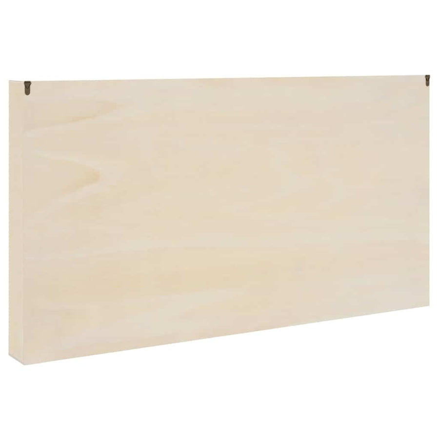 Wall Display Case with Shelf Beige 100 x 8,5 x 54 cm Plywood