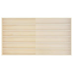 Wall Display Case with Shelf Beige 100 x 8,5 x 54 cm Plywood