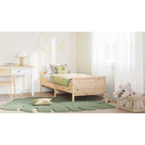 Bed Frame with Headboard Brown 80 x 200 cm Engineered Wood - Low Angle