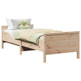 Extendable Bed Frame for Kids Other Brown 80 x 130 / 165 / 200 cm - Side View