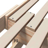 Extendable Bed Frame for Kids Other Brown 80 x 130 / 165 / 200 cm - Low Angle