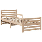 Bed Frame with Headboard Brown 80 x 200 cm Engineered Wood