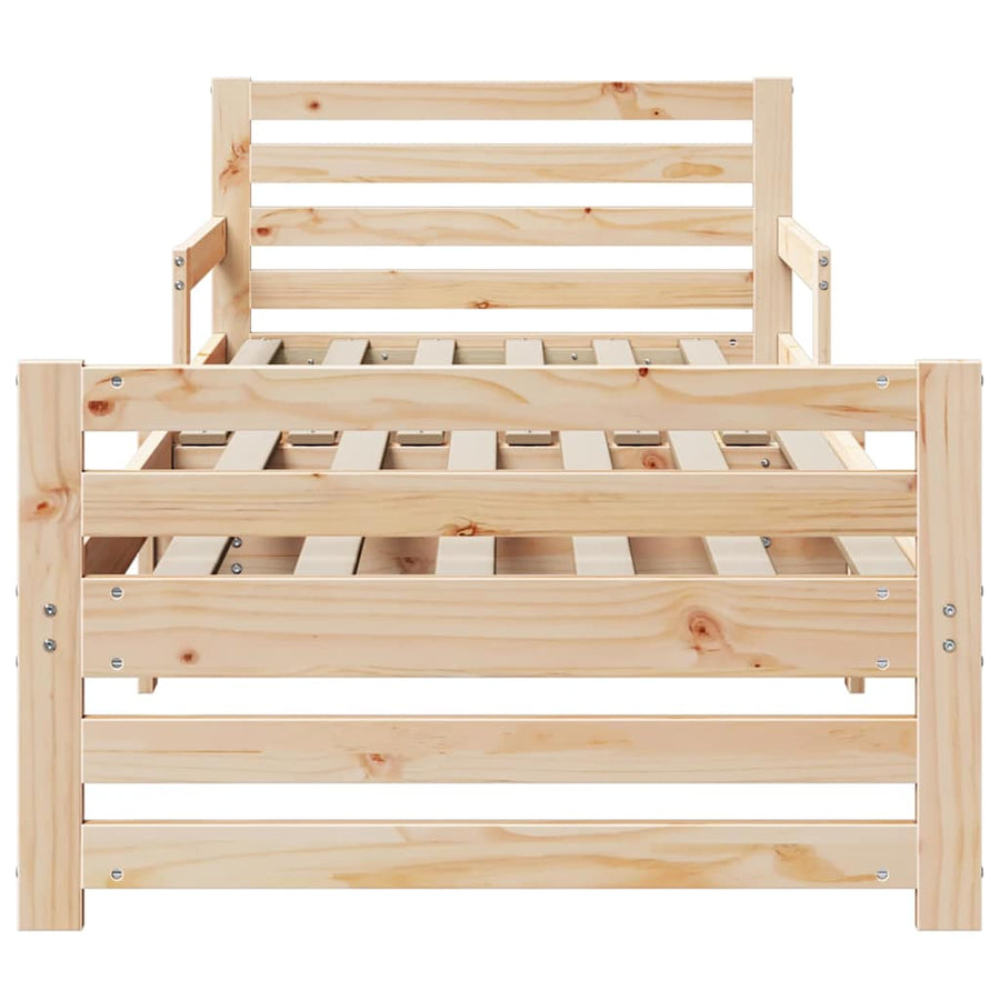 Bed Frame with Headboard Brown 80 x 200 cm Engineered Wood