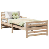 Extendable Bed Frame for Kids Other Brown 80 x 130 / 165 / 200 cm - Side View