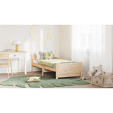 Bed Frame with Headboard Brown 80 x 200 cm Engineered Wood - Low Angle