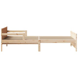 Extendable Bed Frame for Kids Other Brown 80 x 130 / 165 / 200 cm - Rear View