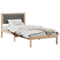 Bed Frame with Headboard Dark Grey 90 x 190 cm Solid Pine Wood