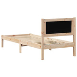 Bed Frame with Headboard Dark Grey 90 x 190 cm Fabric - Close-Up Angle